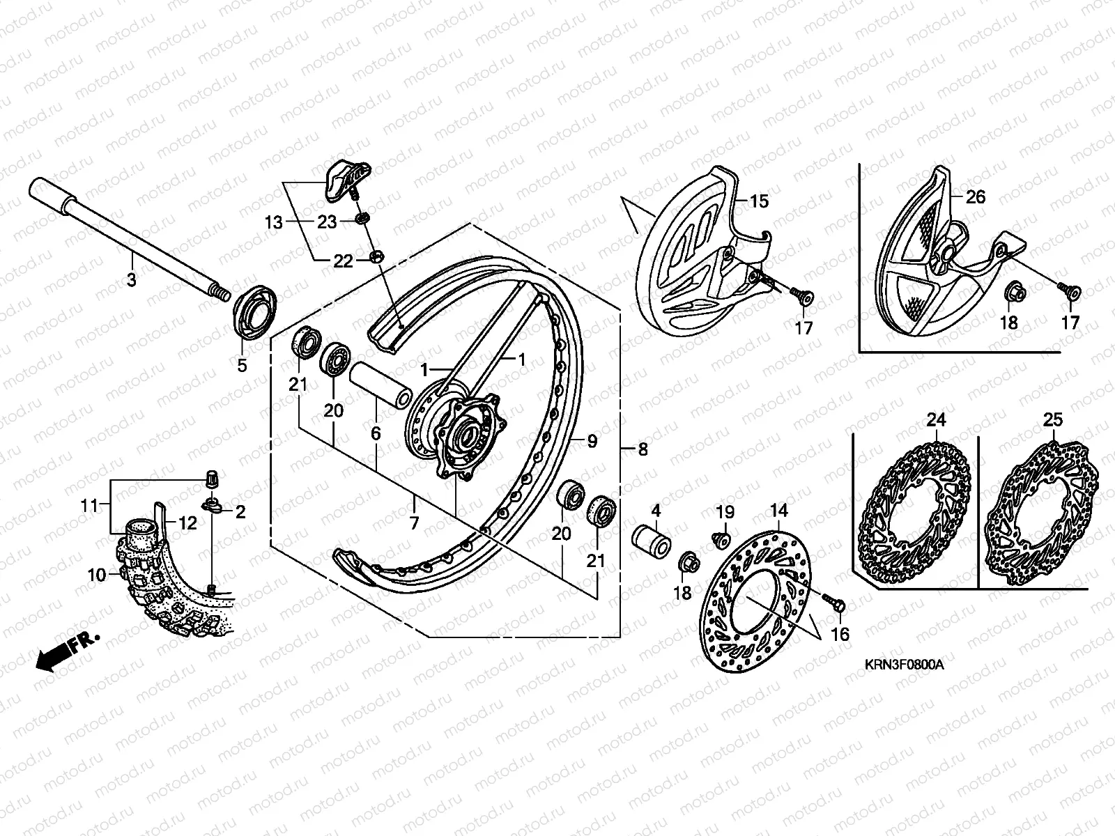 F-8 FRONT WHEEL