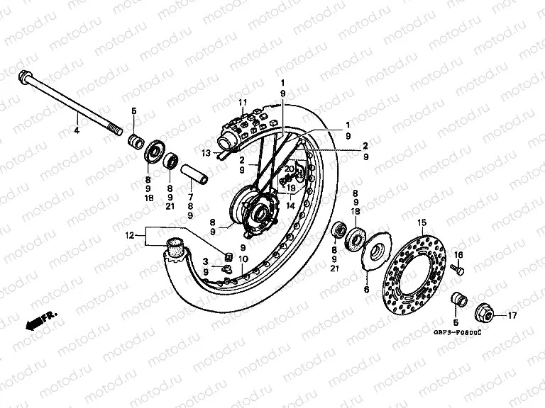 F-8 FRONT WHEEL