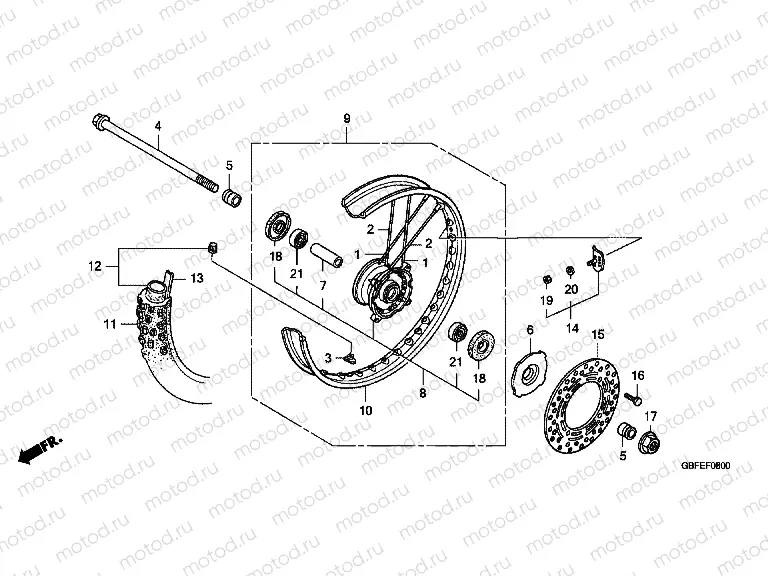 F-8 FRONT WHEEL