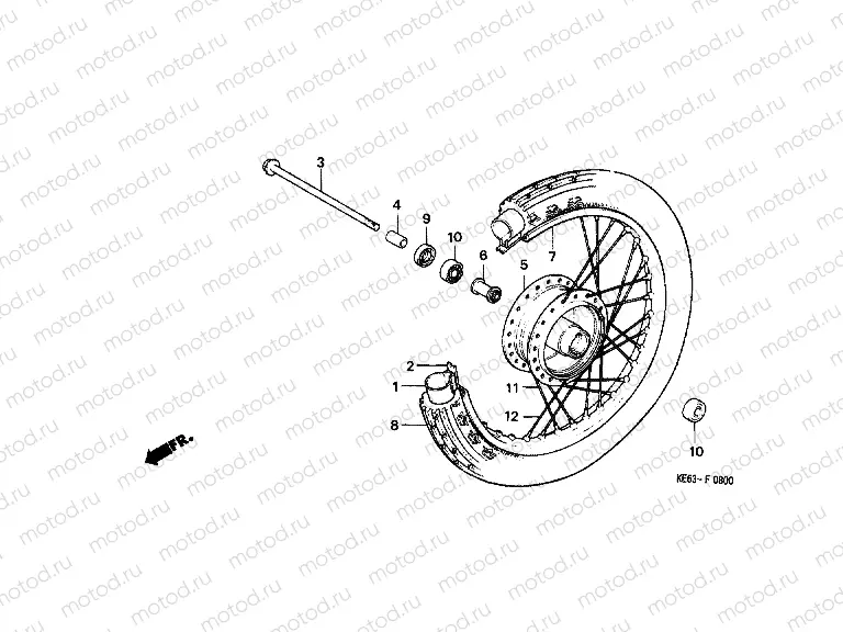 F-8 FRONT WHEEL