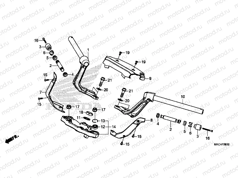 F-8 HANDLE PIPE / TOP BRIDGE