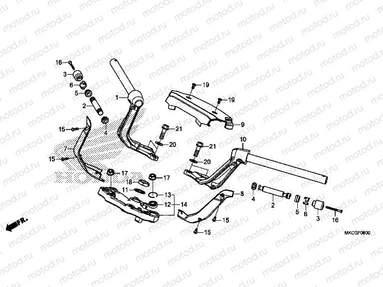 F-8 HANDLE PIPE & TOP BRIDGE