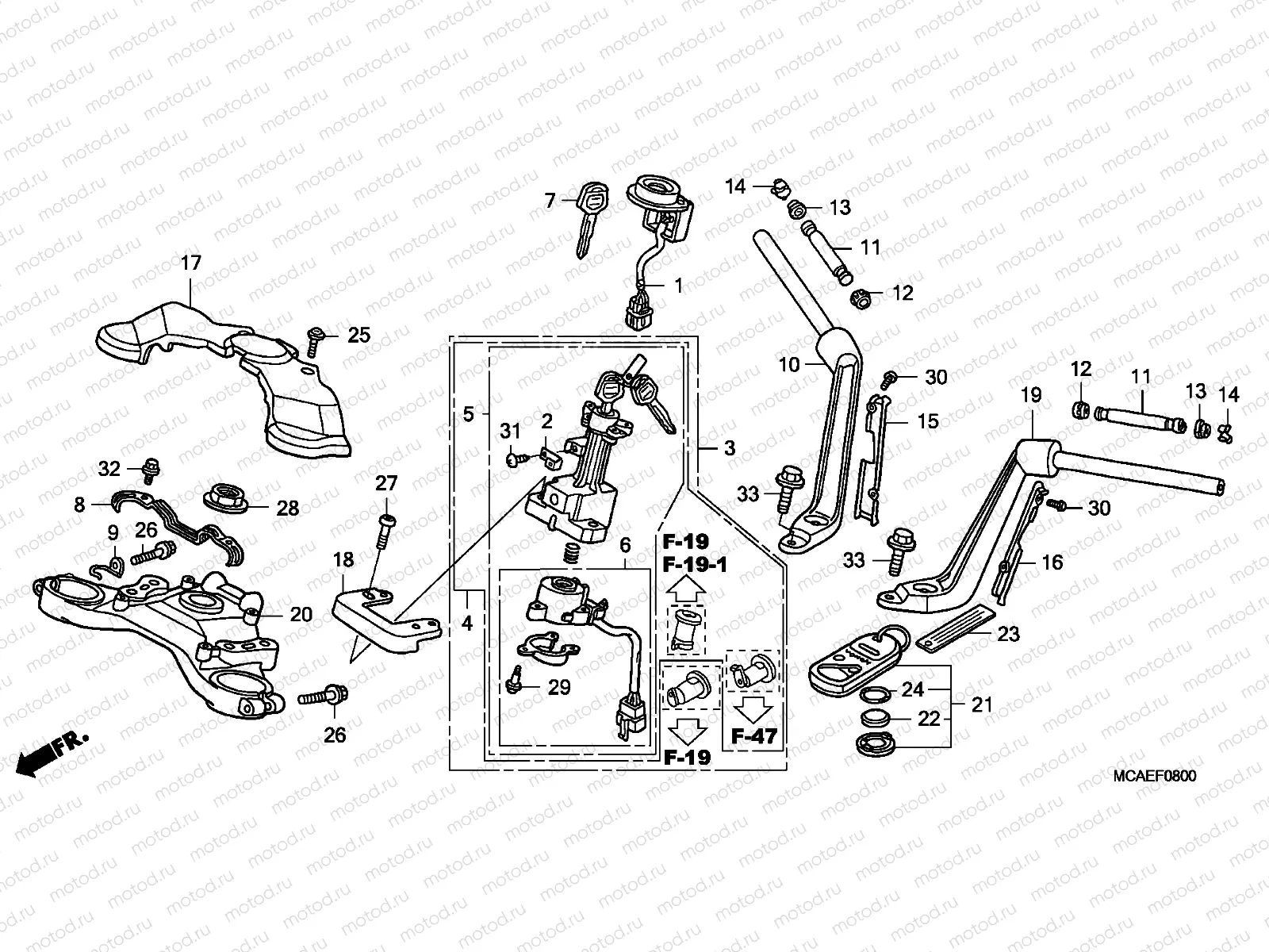 F-8 HANDLE PIPE/TOP BRIDGE