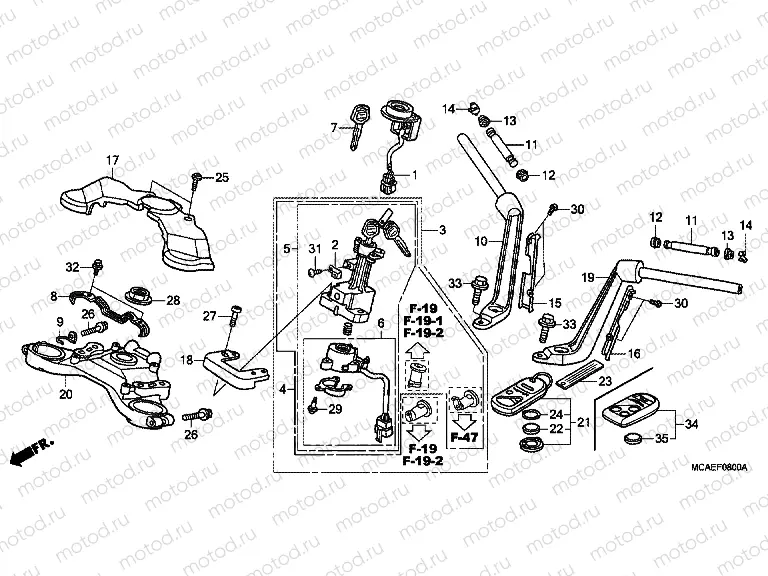F-8 HANDLE PIPE/TOP BRIDGE