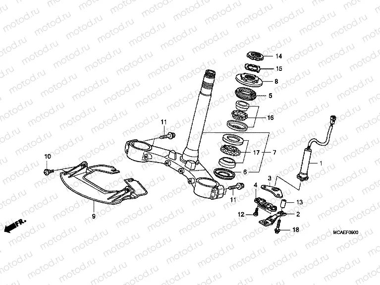 F-8 HANDLE PIPE/TOP BRIDGE
