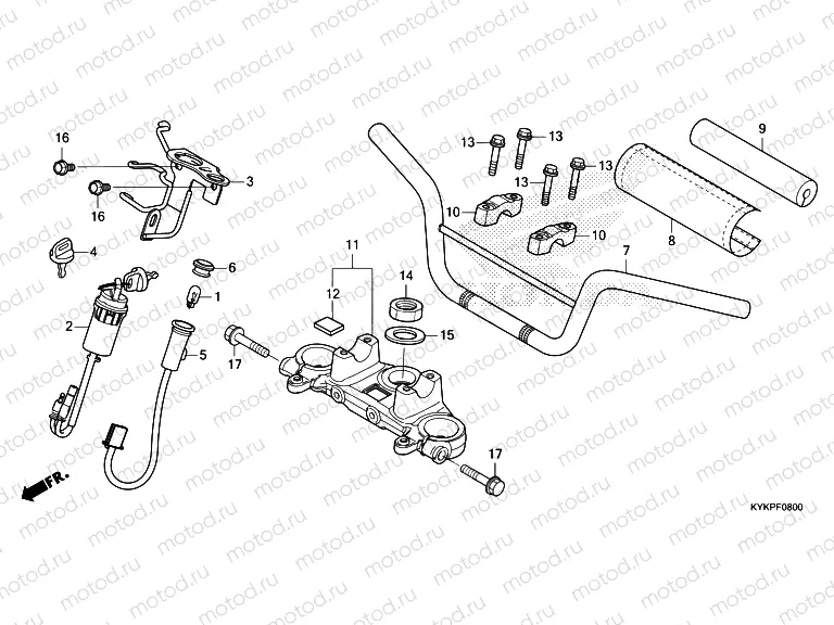 F-8 HANDLE PIPE/TOP BRIDGE