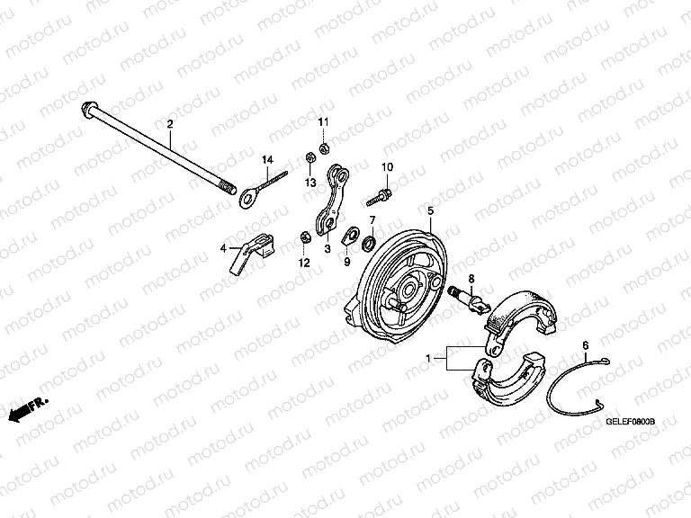 F-8 REAR BRAKE PANEL