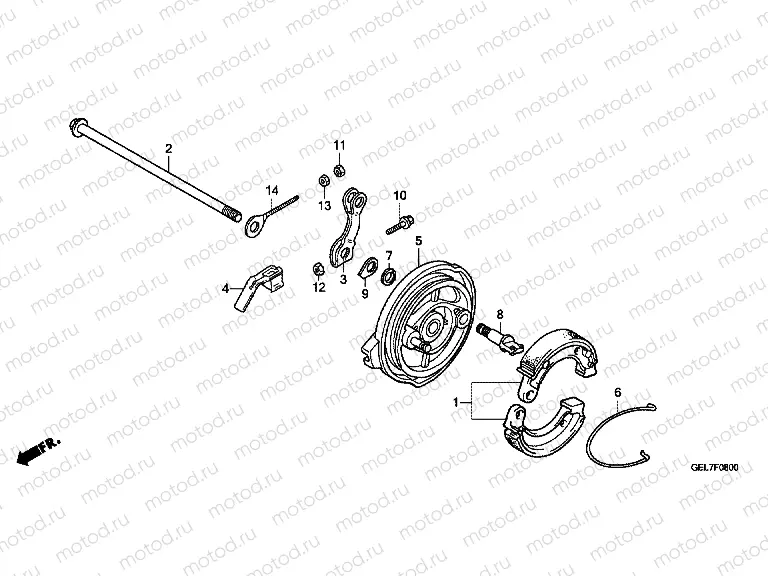 F-8 REAR BRAKE PANEL