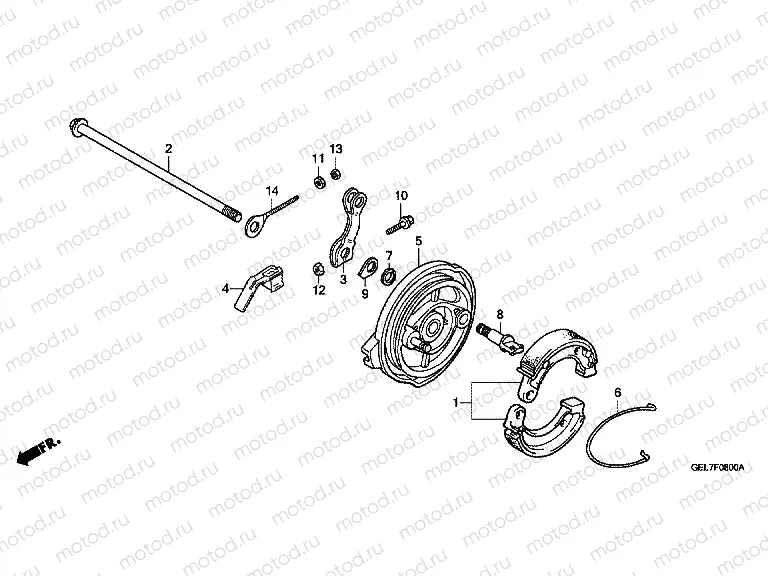 F-8 REAR BRAKE PANEL