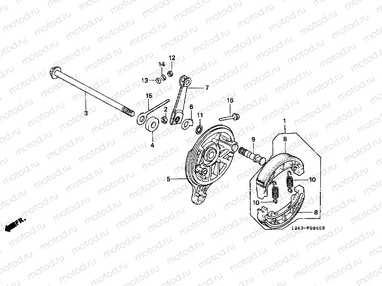 F-8 REAR BRAKE PANEL