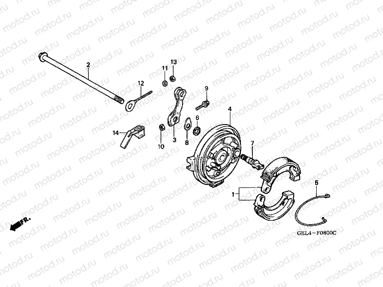 F-8 REAR BRAKE PANEL