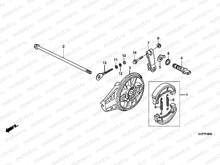 F-8 REAR BRAKE PANEL
