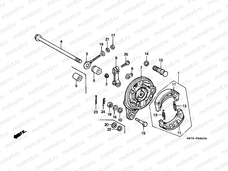 F-8 REAR BRAKE PANEL