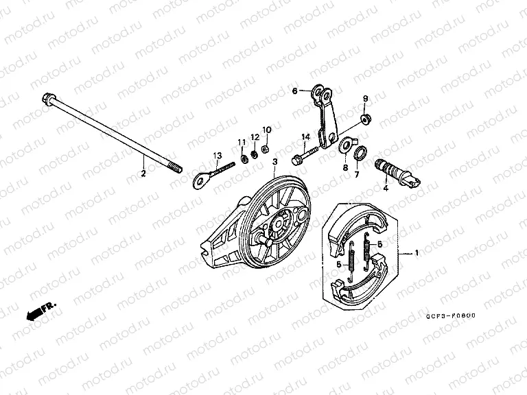 F-8 REAR BRAKE PANEL