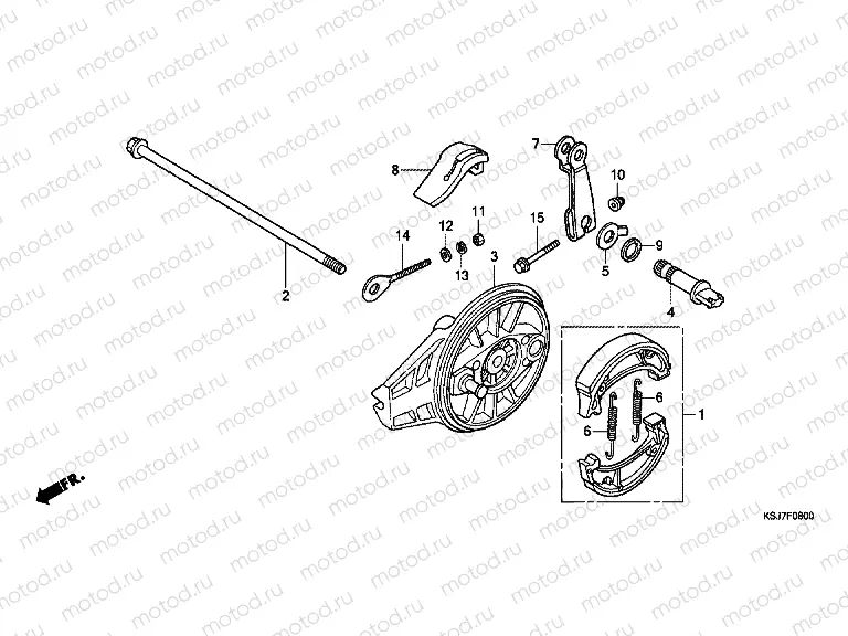 F-8 REAR BRAKE PANEL