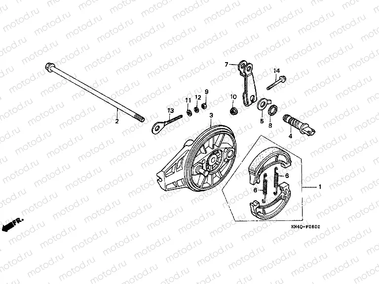 F-8 REAR BRAKE PANEL
