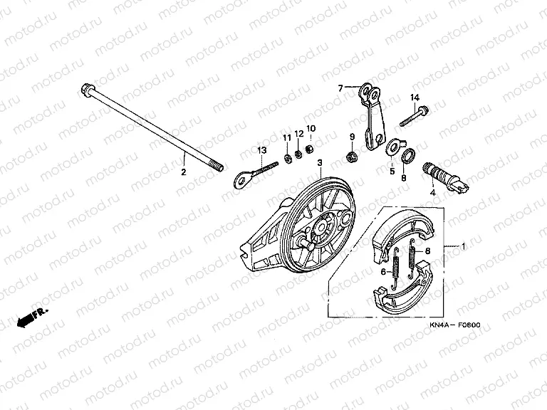 F-8 REAR BRAKE PANEL