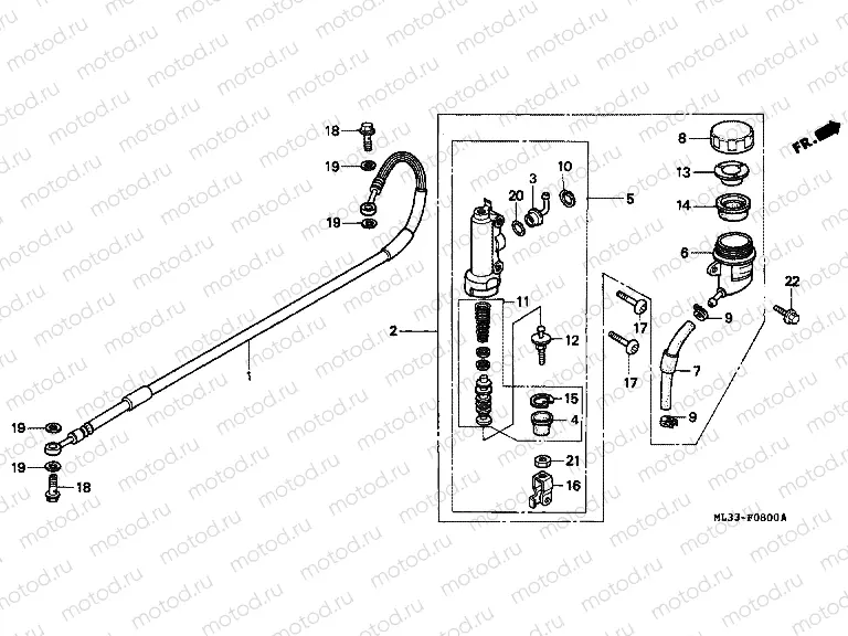 F-8 REAR MAIN BRAKE CYLINDER