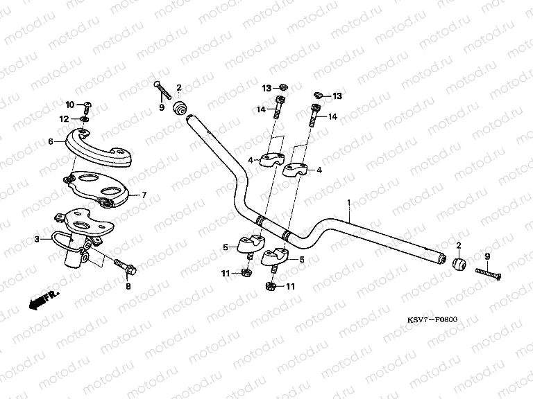 F-8 STEERING ROD TUBE