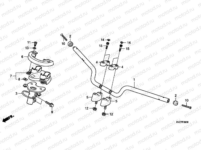F-8 STEERING ROD TUBE