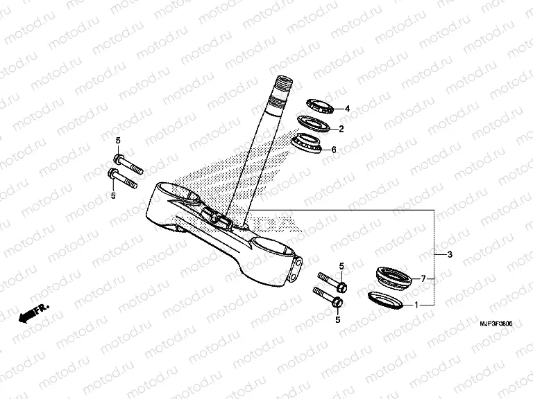 F-8 STEERING STEM