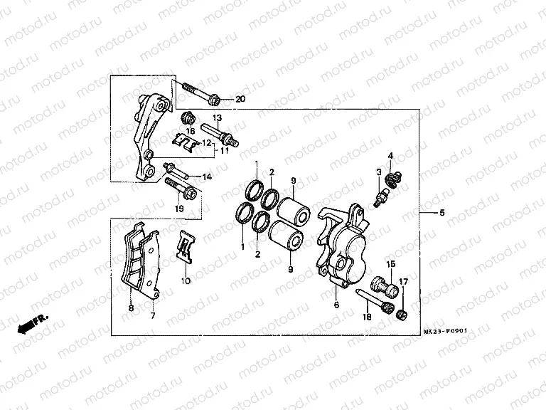 F-9-1 FRONT BRAKE CALIPER