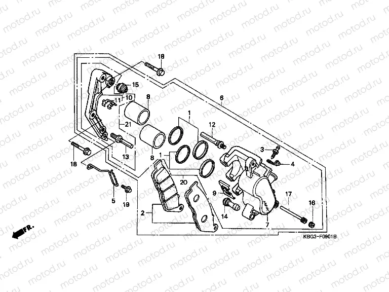 F-9-1 FRONT BRAKE CALIPER