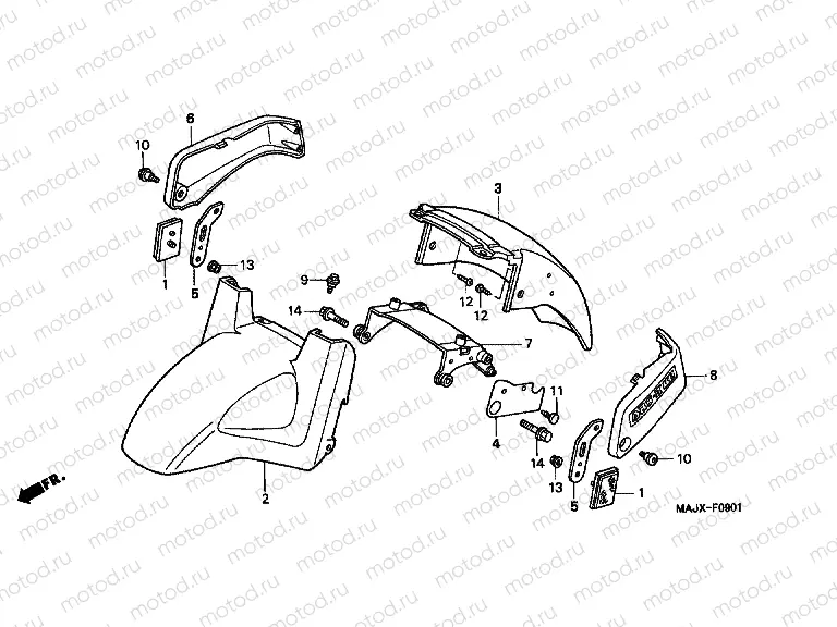 F-9-1 FRONT FENDER (ST1100A)