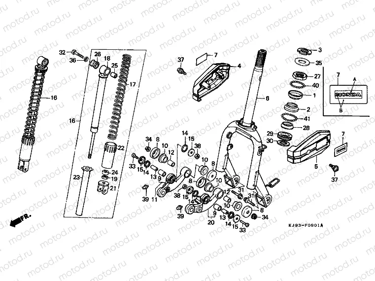 F-9-1 FRONT FORK (CH125G)