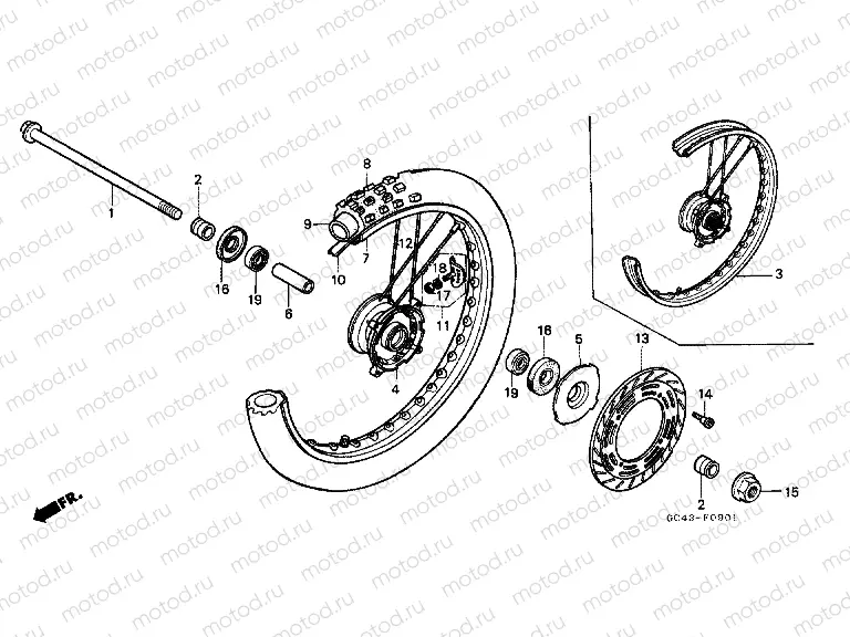 F-9-1 FRONT WHEEL (RG / RH / RJ / RK)