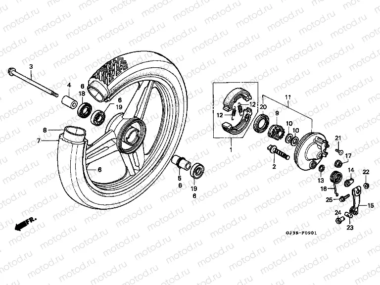 F-9-1 FRONT WHEEL (SH50DP / DS)