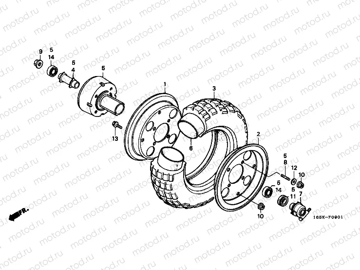 F-9-1 FRONT WHEEL (Z50JN / JP / JT)