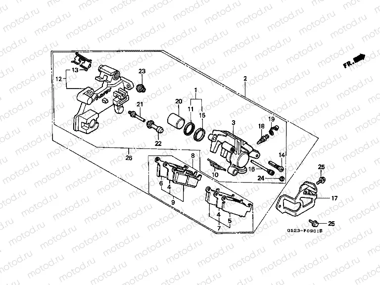 F-9-1 REAR BRAKE PANEL (CR80RN / RP / RR)