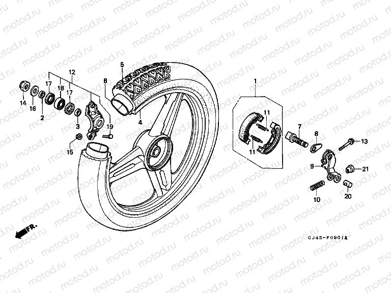 F-9-1 REAR WHEEL (SH75DP / DS)