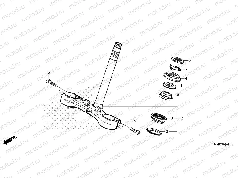 F-9-1 STEERING STEM  CB400XAN,CB500XAN