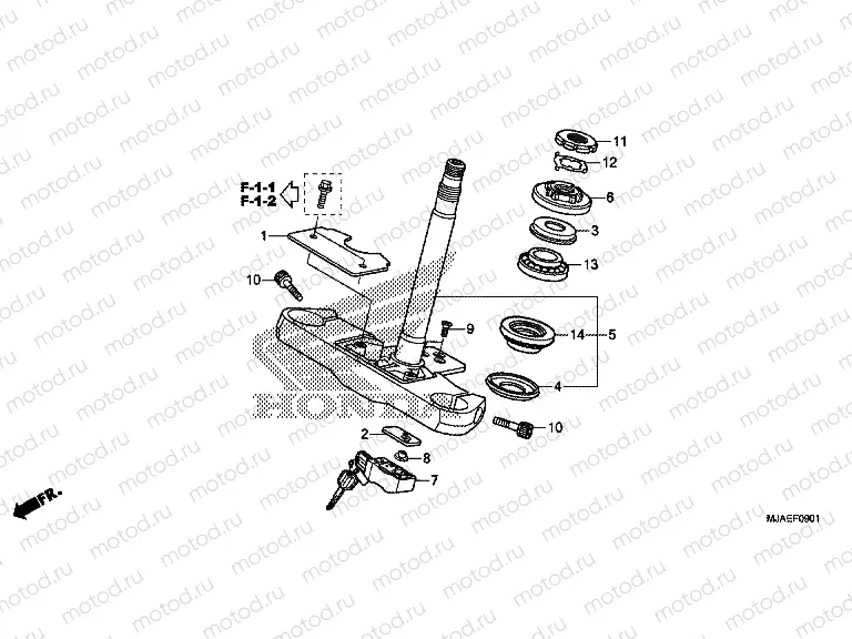 F-9-1 STEERING WHEEL (VT750C2S / S)