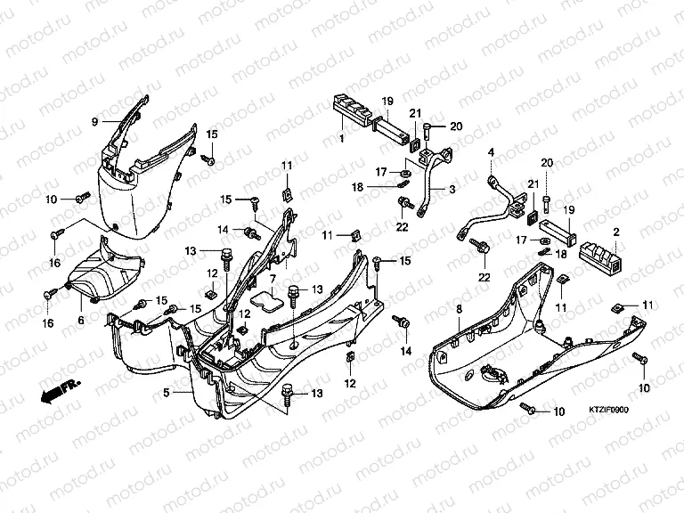 F-9 FLOOR FOOTREST / REAR FOOTREST