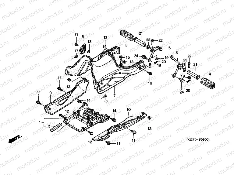 F-9 FLOOR PANEL / REAR FOOTREST