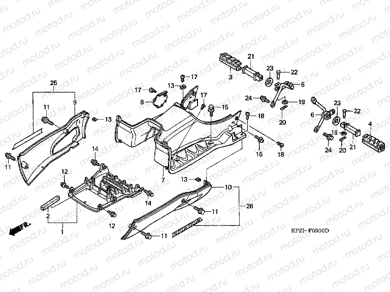 F-9 FLOOR PANEL / REAR FOOTREST
