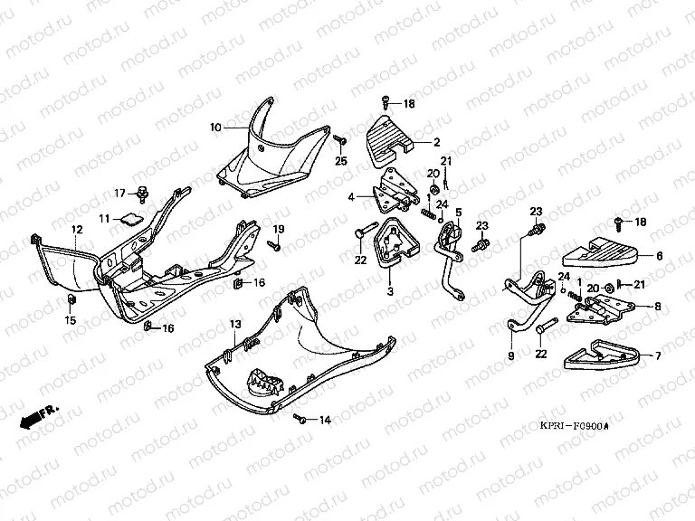 F-9 FLOOR PANEL / REAR FOOTREST
