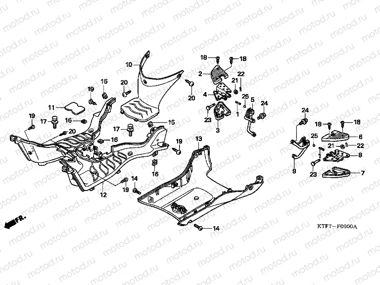 F-9 FLOOR PANEL / REAR FOOTREST
