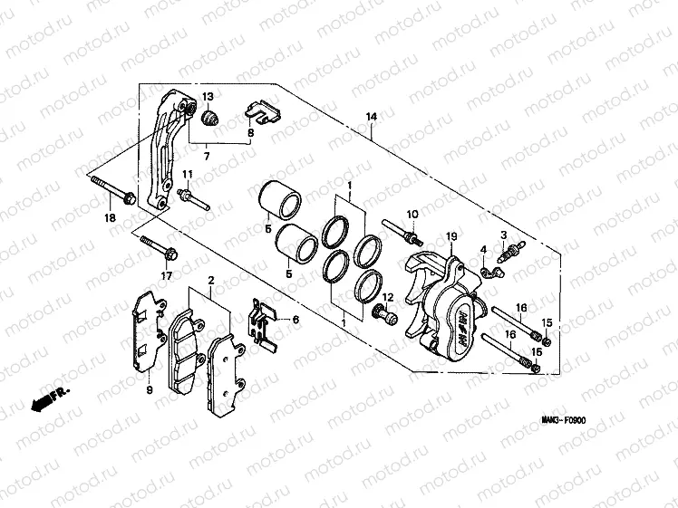 F-9 FRONT BRAKE CALIPER (1)