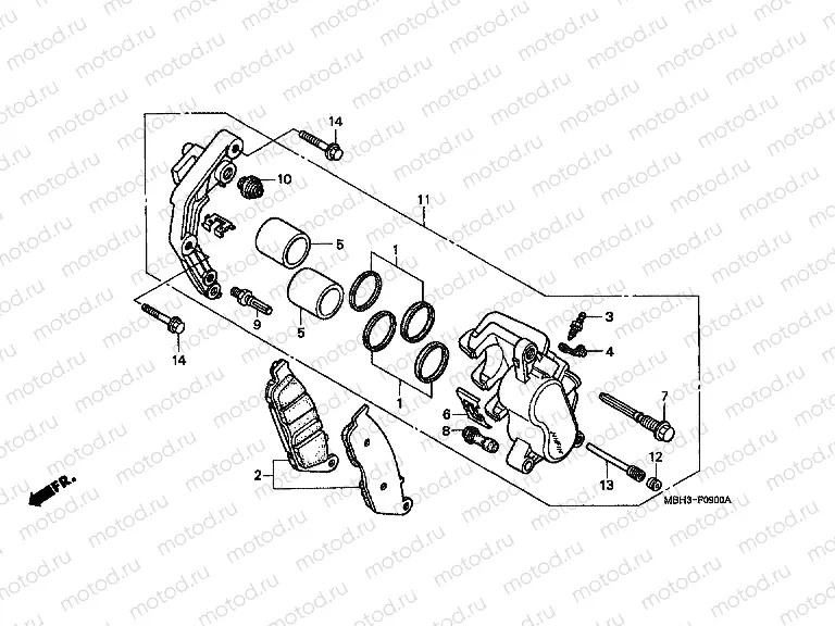 F-9 FRONT BRAKE CALIPER