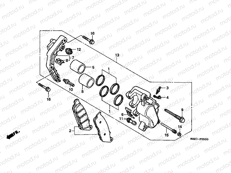 F-9 FRONT BRAKE CALIPER