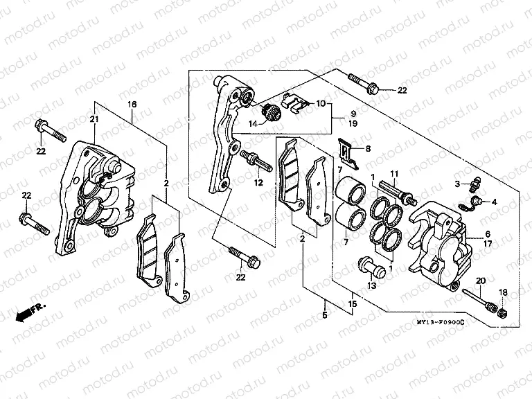 F-9 FRONT BRAKE CALIPER