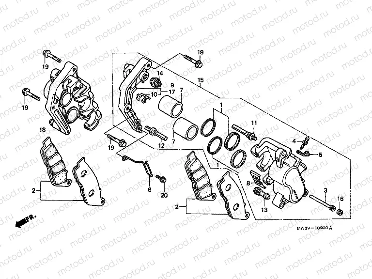 F-9 FRONT BRAKE CALIPER