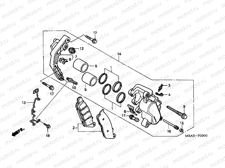 F-9 FRONT BRAKE CALIPER