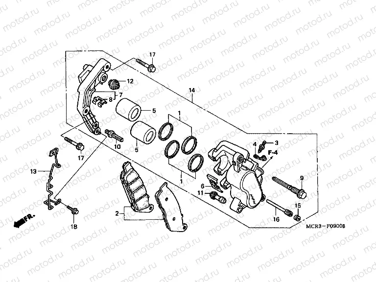 F-9 FRONT BRAKE CALIPER