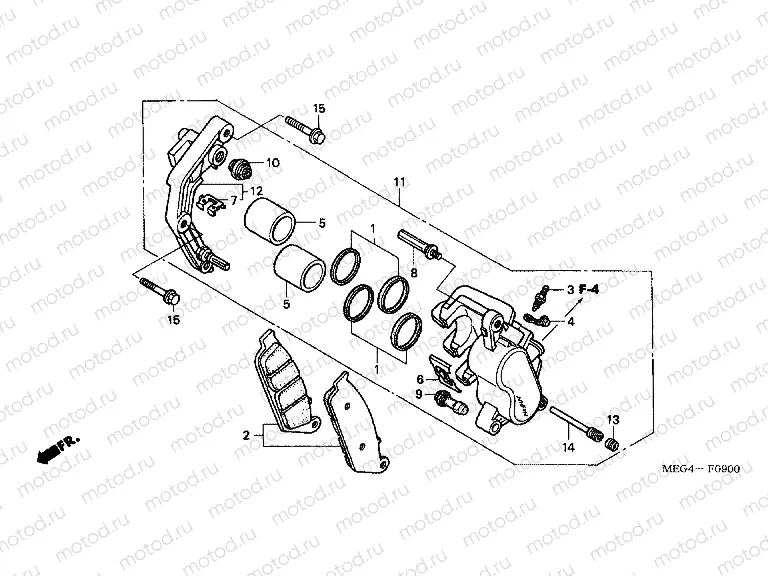 F-9 FRONT BRAKE CALIPER
