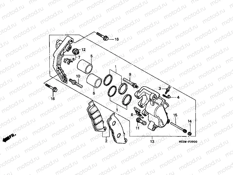 F-9 FRONT BRAKE CALIPER